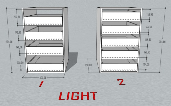 VF_2 | Sonder Anfertigung | LIGHT Tiefe 83 cm |